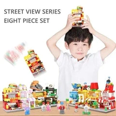 ELMAS Creative Mini City Street Model for Kids' Fun