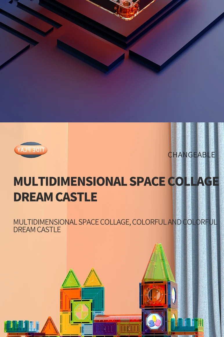 ELMAS Creative Magnetic Building Tiles for Kids - Al Masam Stationery LLC