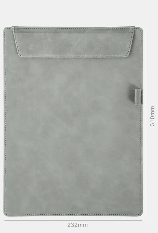 ELMAS Premium Leather A4 Clipboard Folder with Logo - Al Masam Stationery LLC