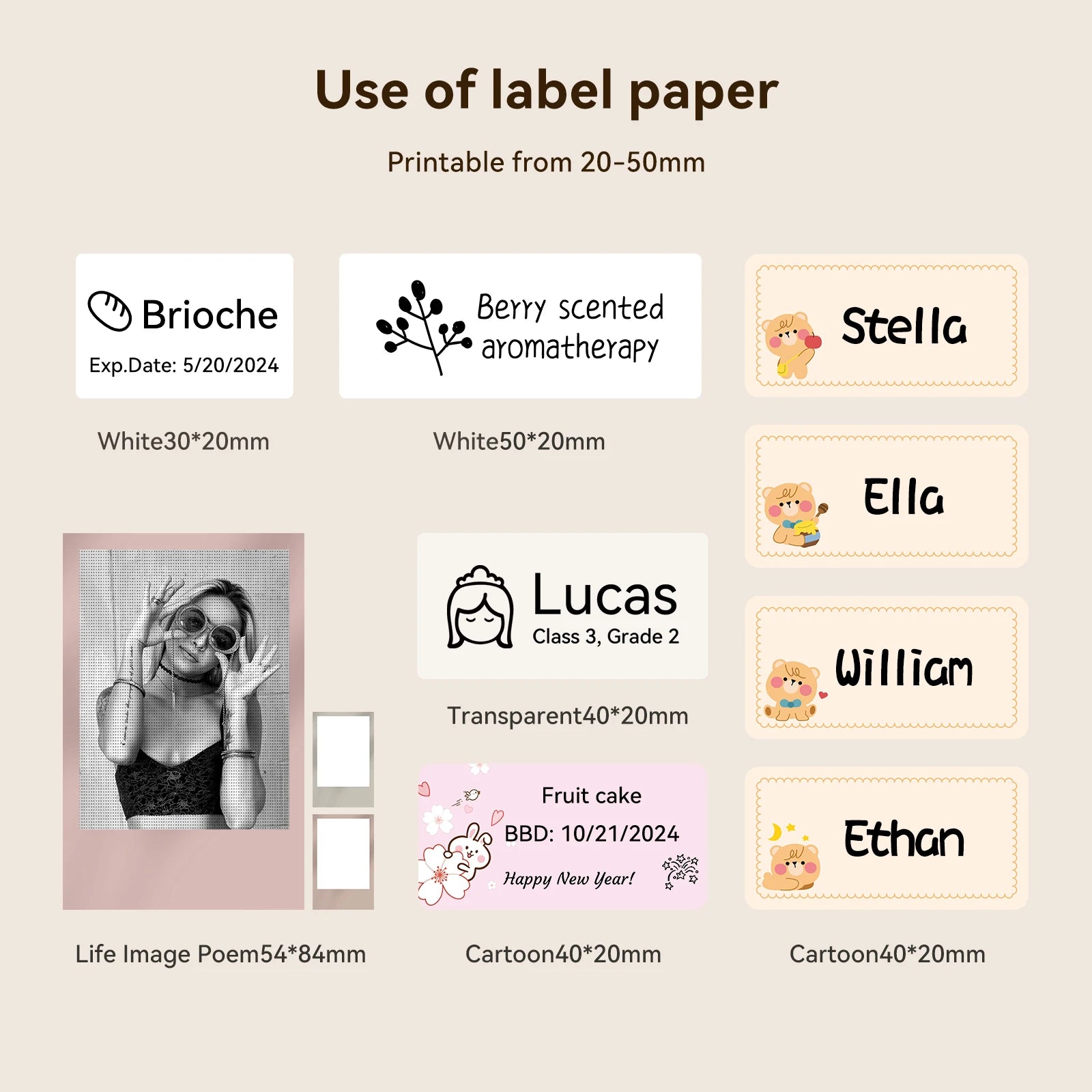 ELMAS Wireless Mini Thermal Label Printer for Home & DIY - Al Masam Stationery LLC