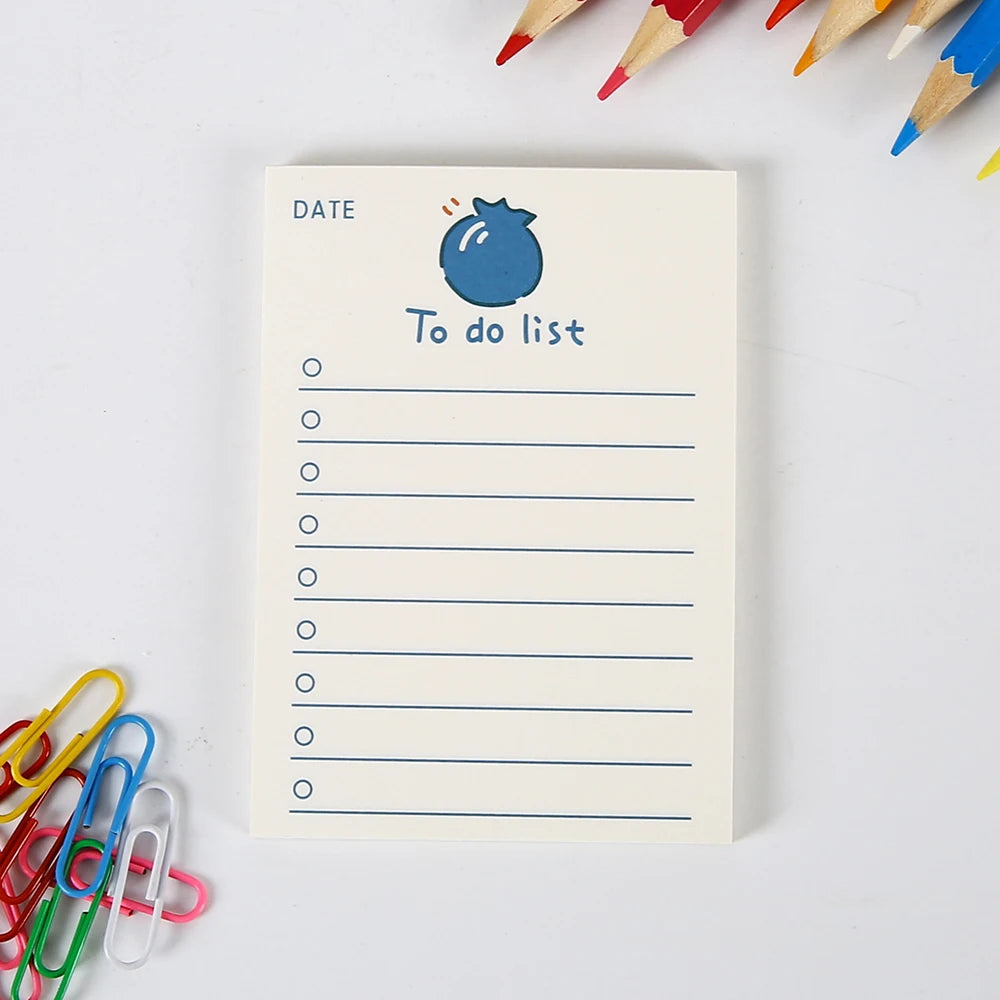 ELMAS Simple Memo Pad Tearable Kawaii Fruit Notes - Al Masam Stationery LLC