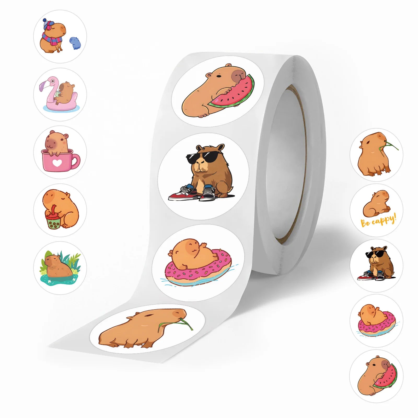 ELMAS Adorable Capybara Cartoon Stickers for Crafts - Al Masam Stationery LLC