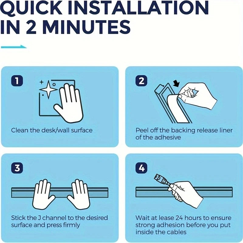 ELMAS Under Desk Cable Management Tray - No Drilling Needed - Al Masam Stationery LLC