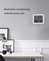 ELMAS Modern Digital Desk Clock with Temp & Humidity Display