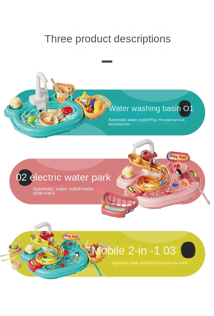 ELMAS Children Puzzle Pretend Play Kitchen Basin Toys - Al Masam Stationery LLC