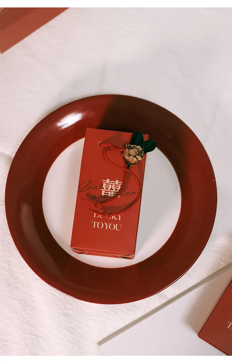 ELMAS Elegant Square Gift Bags With Artificial Flower - Al Masam Stationery LLC