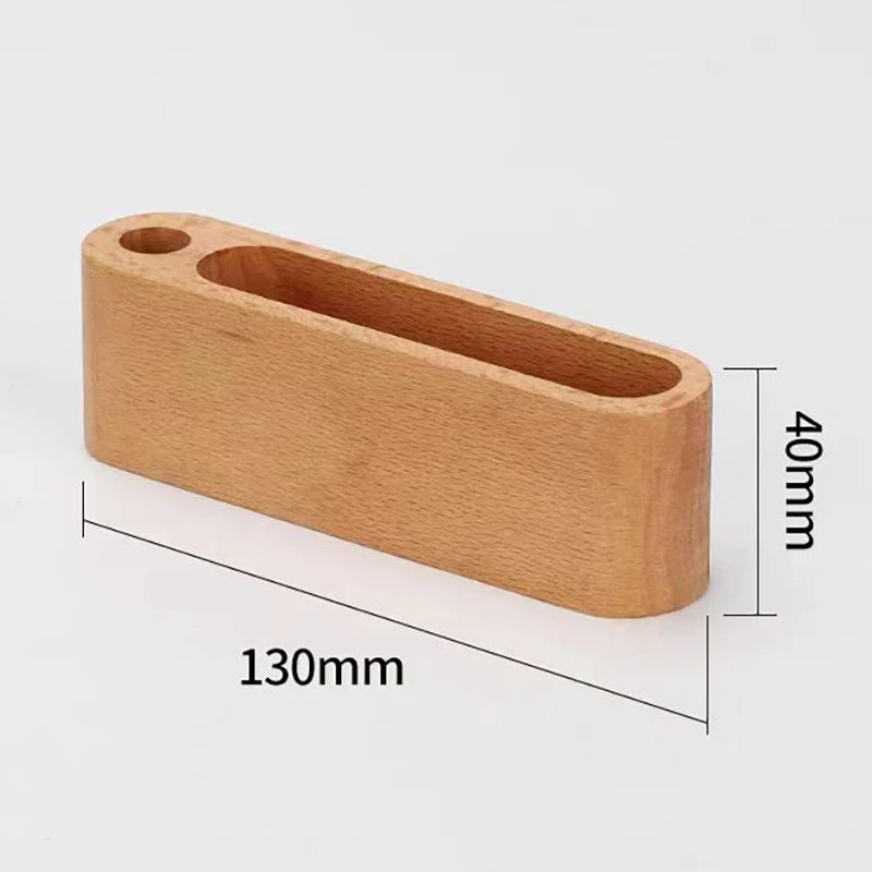 ELMAS Wooden Business Card Holder with Pen & Memo Stand - Al Masam Stationery LLC