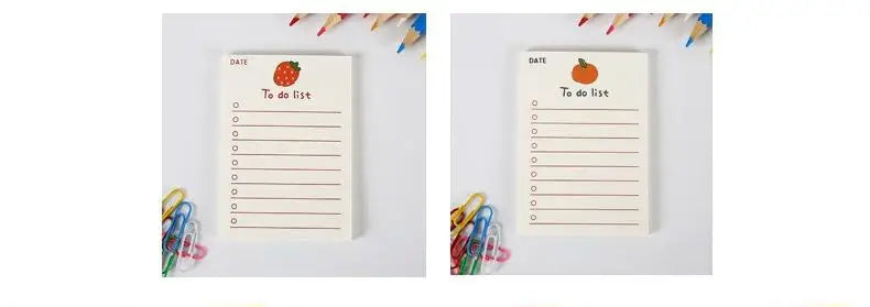 ELMAS Simple Memo Pad Tearable Kawaii Fruit Notes - Al Masam Stationery LLC