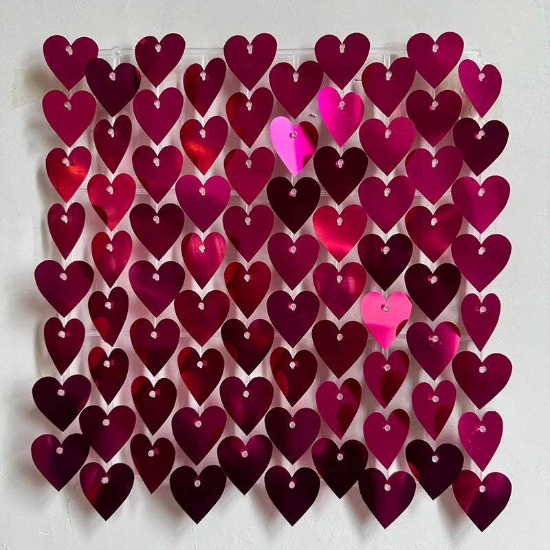 ELMAS Heart-Shaped Glitter Sequins Wall Panels 6/12/24Pc - Al Masam Stationery LLC