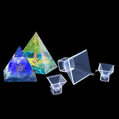 ELMAS Crystal Clear Pyramid Silicone Mold for DIY Resin Jewelry