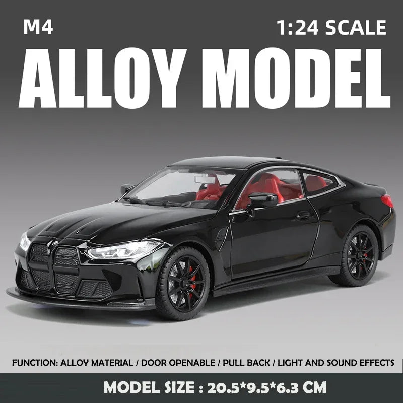 ELMAS BMW M4 Alloy 1:24 Scale Diecast Toy Car Gift - Al Masam Stationery LLC
