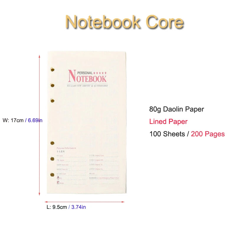 ELMAS Stylish A6 Leather Binder Planner with Calculator - Al Masam Stationery LLC