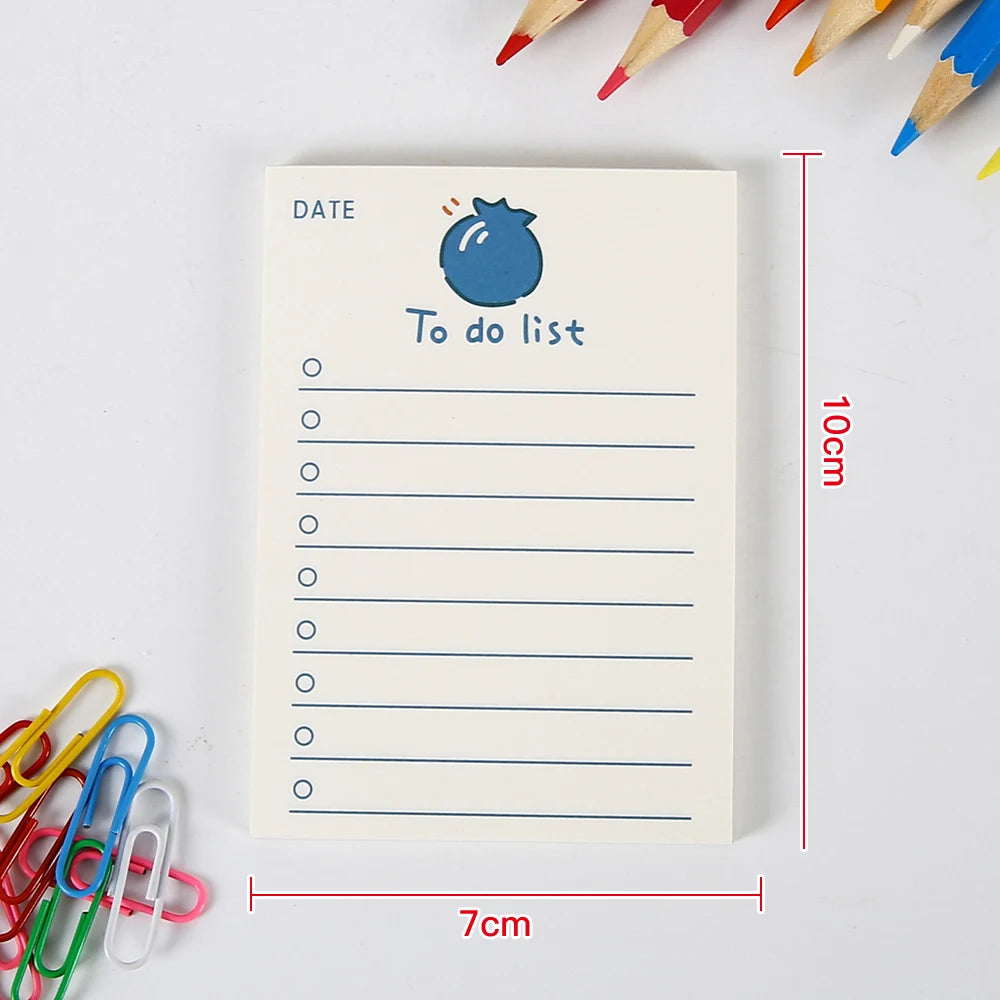 ELMAS Simple Memo Pad Tearable Kawaii Fruit Notes - Al Masam Stationery LLC