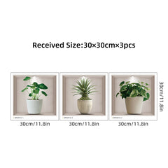 ELMAS Tropical Plant Wall Decals for Stylish Spaces