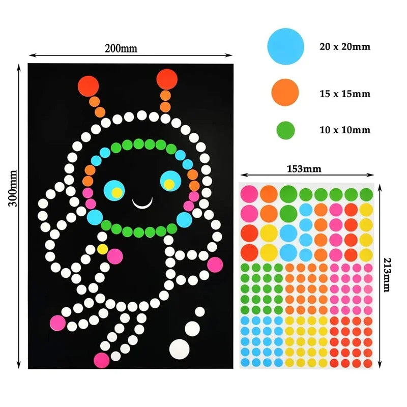 ELMAS 4 Sets Child Sticker Dot Mosaic Puzzle Games - Al Masam Stationery LLC