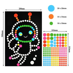 ELMAS 4 Sets Child Sticker Dot Mosaic Puzzle Games