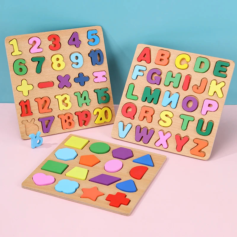 ELMAS Montessori Baby Wooden Puzzle Toys for 2-3 Years - Al Masam Stationery LLC