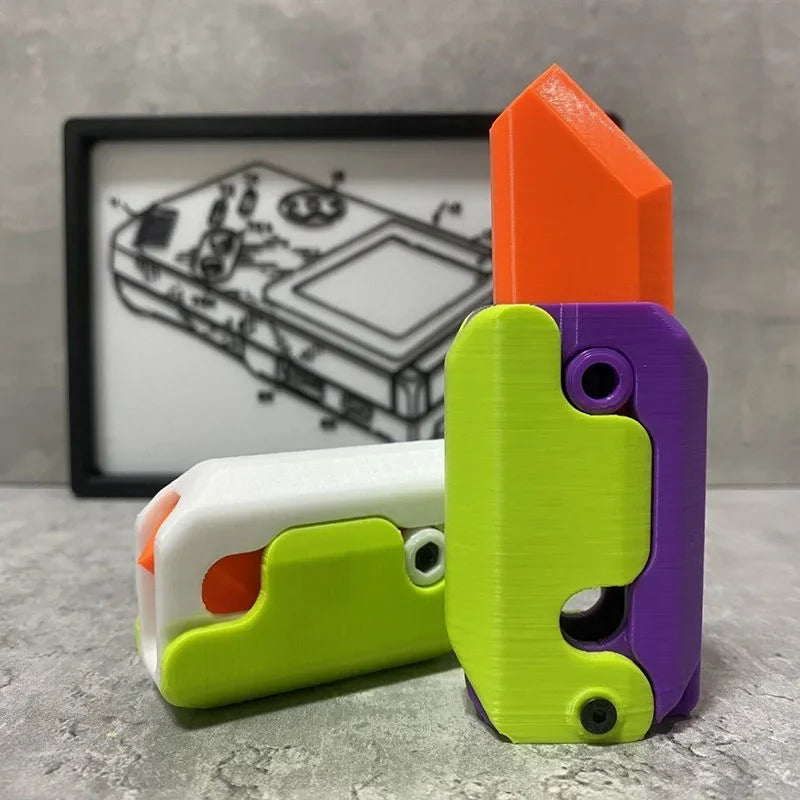 ELMAS 3D Carrot Fidget Knife - Fun Stress Relief Toy - Al Masam Stationery LLC