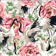 ELMAS Custom 3D Wallpaper Mural Bamboo Leaf Crane Decor - Al Masam Stationery LLC