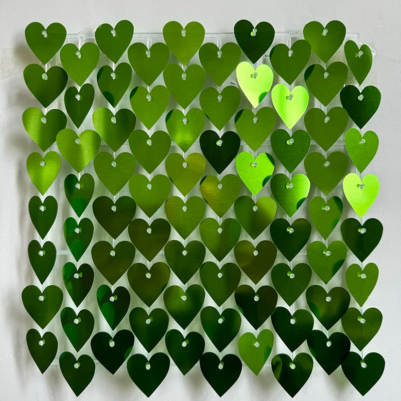 ELMAS Heart-Shaped Glitter Sequins Wall Panels 6/12/24Pc - Al Masam Stationery LLC