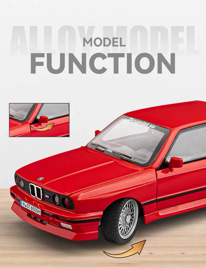 ELMAS 1:24 BMW M3 E30 IM Alloy Diecast Car Model Gift - Al Masam Stationery LLC