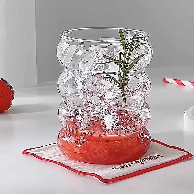 ELMAS Caterpillar-Shaped 350ML Heat-Resistant Glass Cup - Al Masam Stationery LLC