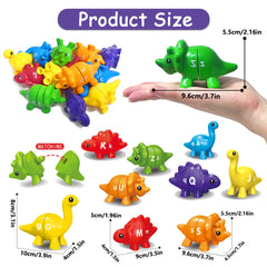 ELMAS Bilingual Dinosaur Alphabet Matching Toys