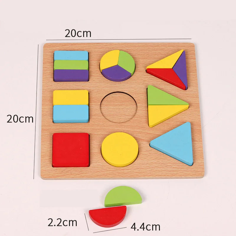 ELMAS Wooden Puzzle Montessori Toys for 1-3 Years Kids - Al Masam Stationery LLC