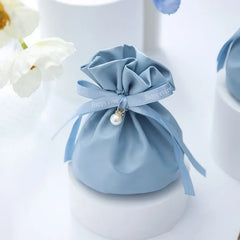 ELMAS Shrinked Leather Candy Bag Wedding Favors Gifts - Al Masam Stationery LLC
