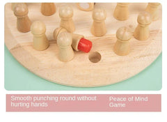 ELMAS Wooden Memory Match Stick Chess Game for Kids