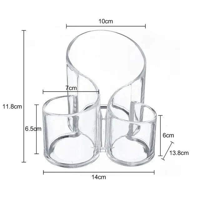 ELMAS Transparent Lipstick Acrylic Makeup Brush Storage Box - Al Masam Stationery LLC