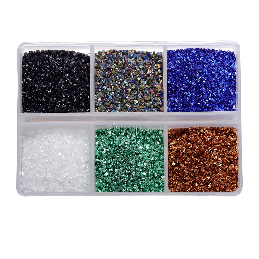 ELMAS Crushed Glass Stones for DIY Resin Crafts & Nail Art - Al Masam Stationery LLC