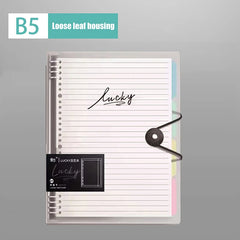 ELMAS Stylish Transparent Loose Leaf Notebook Binder