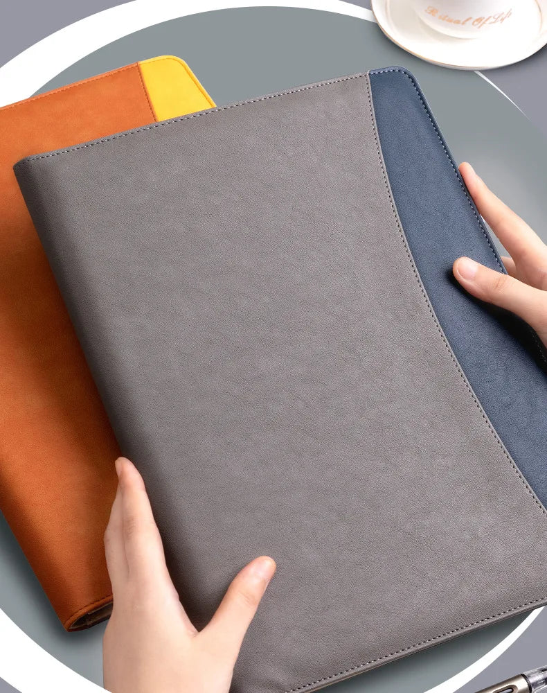 ELMAS Stylish A4 Leather Portfolio Folder for Professionals - Al Masam Stationery LLC