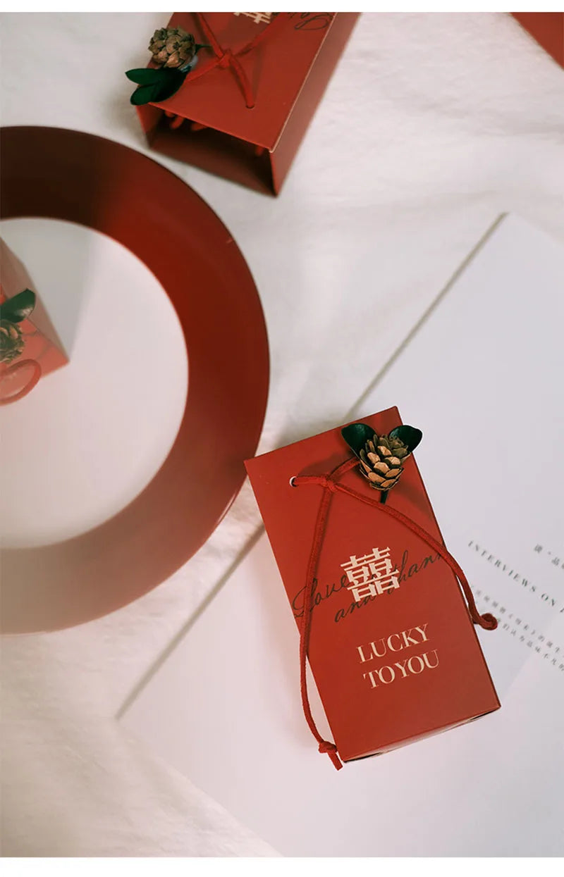 ELMAS Square Gift Bags With Flowers For Party Favors - Al Masam Stationery LLC