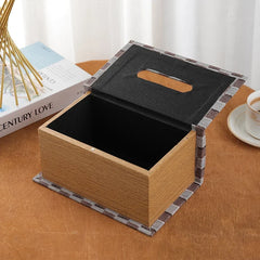 ELMAS Elegant Retro Book-Style Tissue Box