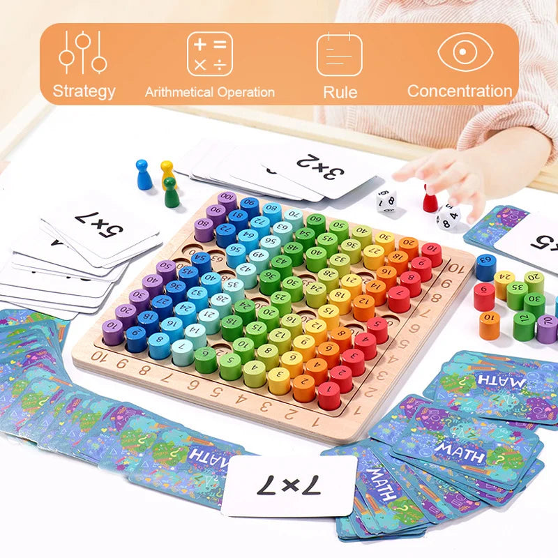 ELMAS - 99 Multiplication Board Game for Kids Learning - Al Masam Stationery LLC