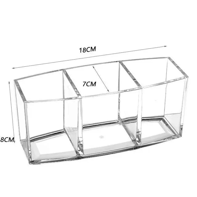 ELMAS Transparent Acrylic 3-5 Grid Makeup Organizer Box - Al Masam Stationery LLC
