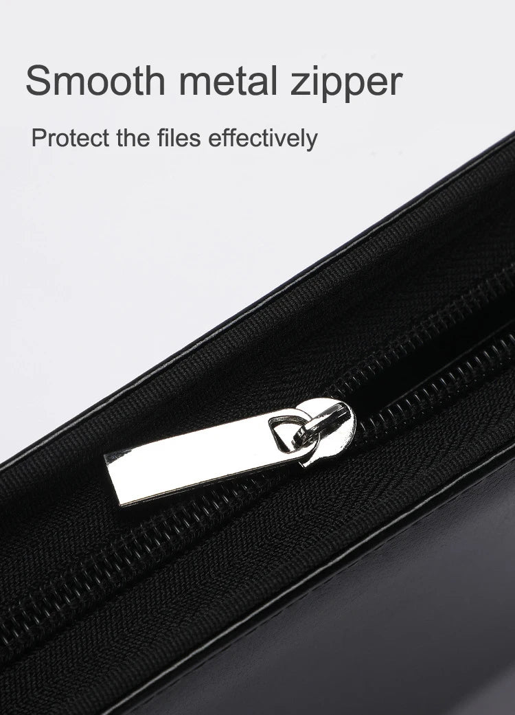 ELMAS Stylish A4 Leather Portfolio Organizer for Professionals - Al Masam Stationery LLC