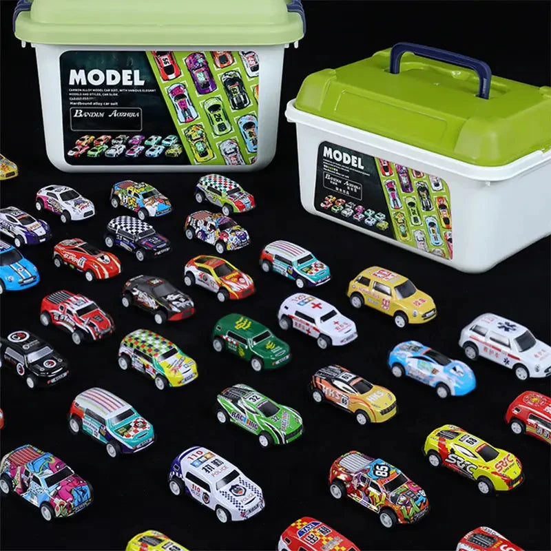 ELMAS New 50-10PCS Mini Alloy Car Set with Storage Box - Al Masam Stationery LLC