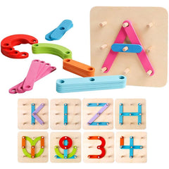 ELMAS Children's Wooden Montessori Shape Matching Blocks - Al Masam Stationery LLC