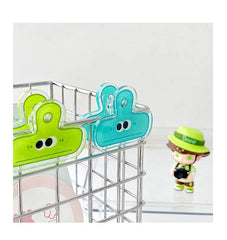 ELMAS Cute Face Acrylic Clips - 4pcs Colorful Set