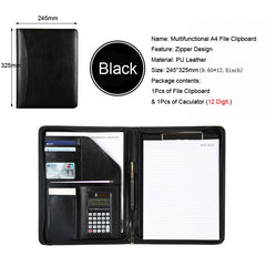 ELMAS Leather A4 Executive Portfolio & Organizer - Al Masam Stationery LLC