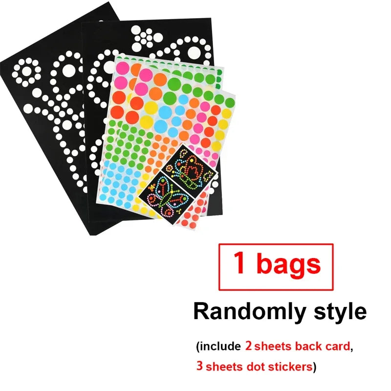 ELMAS 4 Sets Child Sticker Dot Mosaic Puzzle Games - Al Masam Stationery LLC