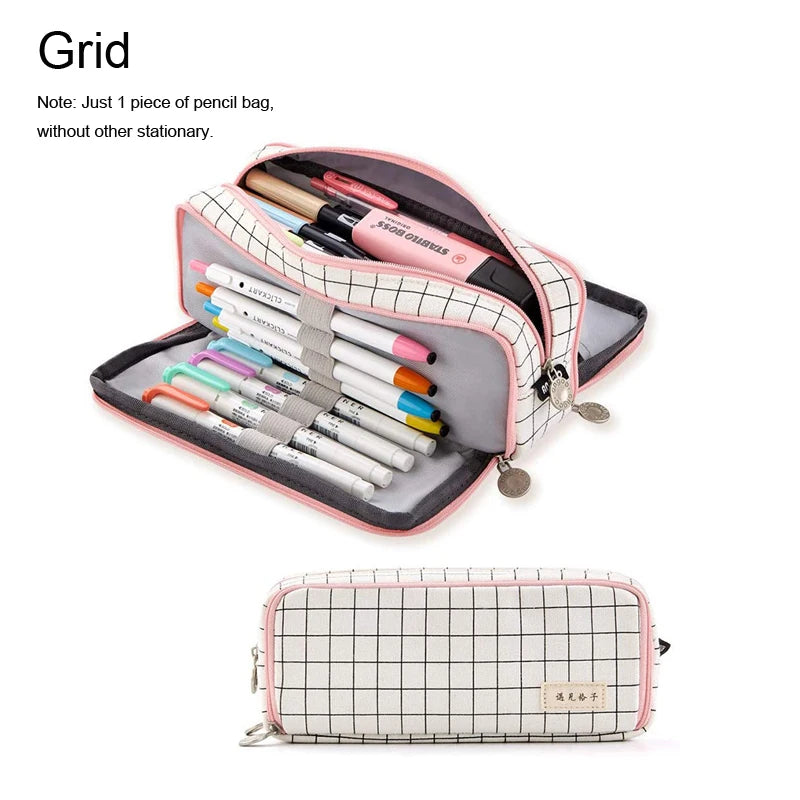 ELMAS Stylish Purple 3/4 Compartment Pencil Case for Kids - Al Masam Stationery LLC