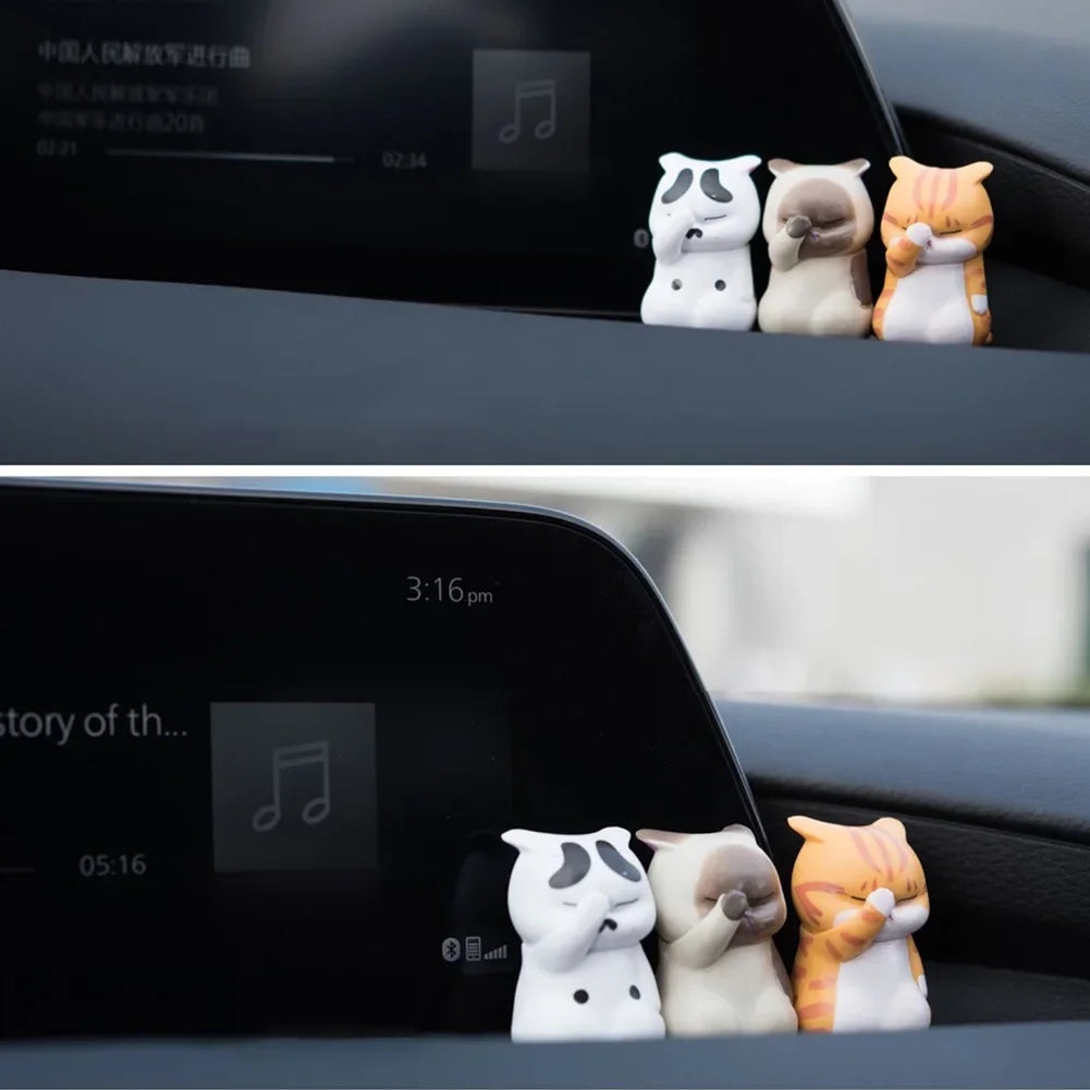 ELMAS Kawaii Cute Cat Doll Ornament Mini Model Figure - Al Masam Stationery LLC