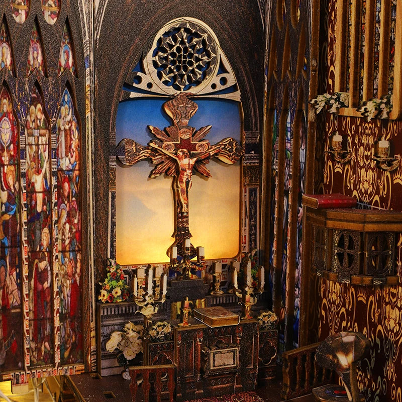 ELMAS Creative 3D Puzzle Dollhouse Bookshelf Set - Al Masam Stationery LLC