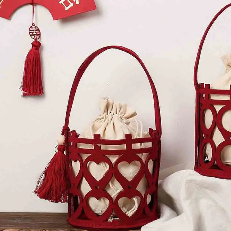 ELMAS Fashionable Hollow Wedding Gift Bag Handheld Storage - Al Masam Stationery LLC