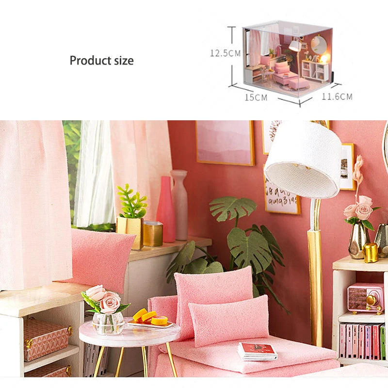 ELMAS Creative Mini Dollhouse 3D Puzzle Kit for Home Decor - Al Masam Stationery LLC