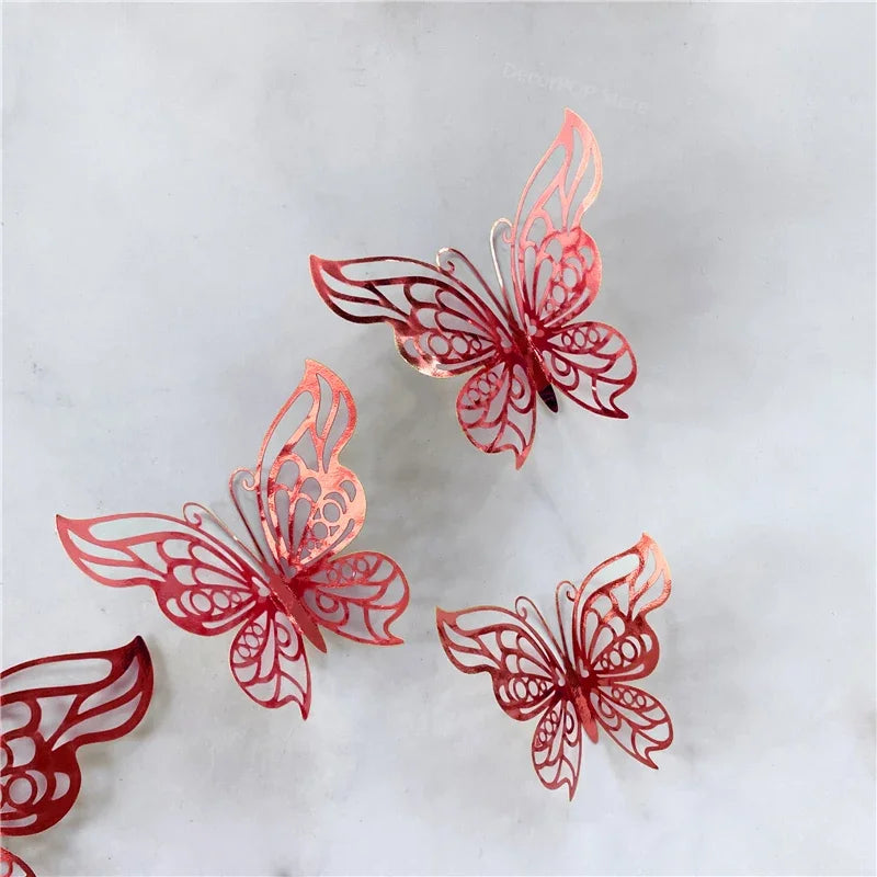 ELMAS 12Pcs 3D Butterfly Wall Stickers Home Decor Set - Al Masam Stationery LLC